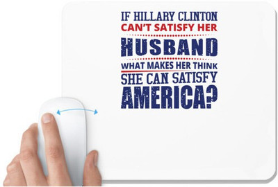 UDNAG White Mousepad 'America | Donalt Trump' for Computer / PC / Laptop [230 x 200 x 5mm] Non Slip Base Mousepad(White)