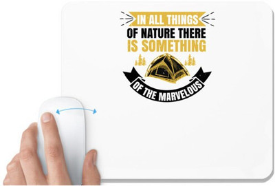 UDNAG White Mousepad 'Adventure | In all things of nature there is something of the marvelous 01' for Computer / PC / Laptop [230 x 200 x 5mm] Non Slip Base Mousepad(White)