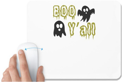 UDNAG White Mousepad 'Halloween | Boo y’all copy' for Computer / PC / Laptop [230 x 200 x 5mm] Mousepad(White)