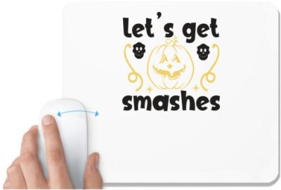 UDNAG White Mousepad 'Witch | let’s get smashes' for Computer / PC / Laptop [230 x 200 x 5mm] Mousepad(White)