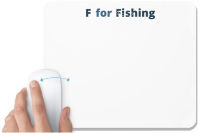 UDNAG White Mousepad 'Fishing | F for fishing' for Computer / PC / Laptop [230 x 200 x 5mm] Mousepad(White)