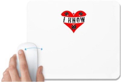 UDNAG White Mousepad 'Couple | Mrs. i know' for Computer / PC / Laptop [230 x 200 x 5mm] Mousepad(White)