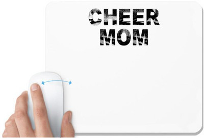 UDNAG White Mousepad 'Mother | cheer mom' for Computer / PC / Laptop [230 x 200 x 5mm] Non Slip Base Mousepad(White)
