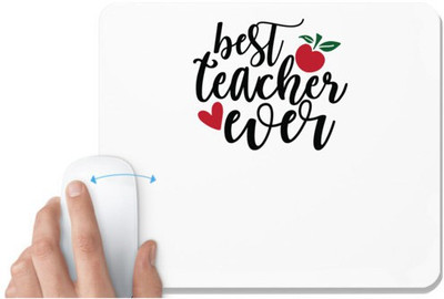 UDNAG White Mousepad 'Teacher Student | best teaches ever' for Computer / PC / Laptop [230 x 200 x 5mm] Mousepad(White)