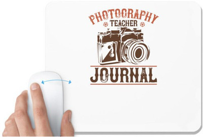 UDNAG White Mousepad 'Cameraman | photography teacher journal' for Computer / PC / Laptop [230 x 200 x 5mm] Non Slip Base Mousepad(White)