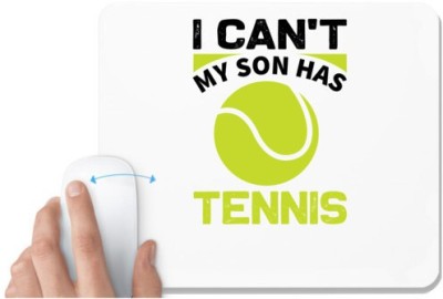 UDNAG White Mousepad 'Tennis | I can't' for Computer / PC / Laptop [230 x 200 x 5mm] Mousepad(White)