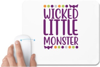 UDNAG White Mousepad 'Halloween | Wicked Little Monste' for Computer / PC / Laptop [230 x 200 x 5mm] Mousepad(White)