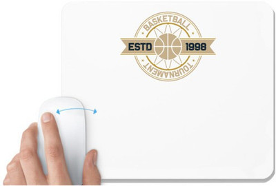 UDNAG White Mousepad 'Basketball | Basketball' for Computer / PC / Laptop [230 x 200 x 5mm] Non Slip Base Mousepad(White)