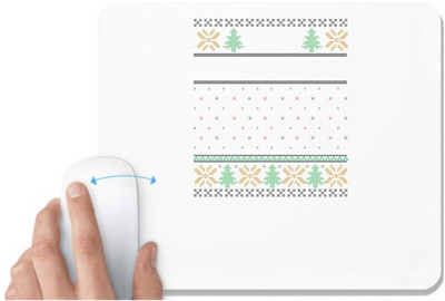 UDNAG White Mousepad '| Template 4' for Computer / PC / Laptop [230 x 200 x 5mm] Non Slip Base Mousepad(White)