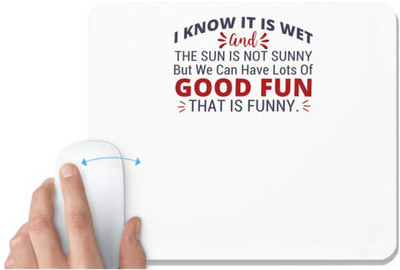 UDNAG White Mousepad 'Good fun thats funny | Dr. Seuss' for Computer / PC / Laptop [230 x 200 x 5mm] Mousepad(White)
