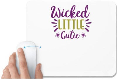 UDNAG White Mousepad 'Halloween | Wicked Little Monster copy' for Computer / PC / Laptop [230 x 200 x 5mm] Mousepad(White)