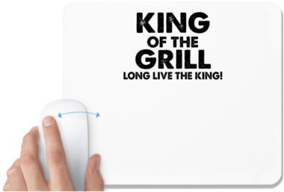 UDNAG White Mousepad 'King | king of the grill' for Computer / PC / Laptop [230 x 200 x 5mm] Mousepad(White)