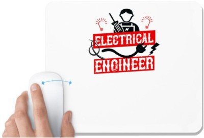 UDNAG White Mousepad 'Electrical Engineer | Electrical engineer' for Computer / PC / Laptop [230 x 200 x 5mm] Mousepad(White)