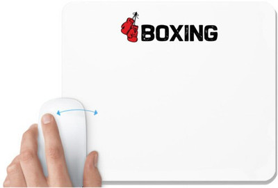 UDNAG White Mousepad 'Boxing | Boxing 1' for Computer / PC / Laptop [230 x 200 x 5mm] Mousepad(White)