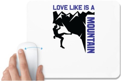 UDNAG White Mousepad 'Climbing | love like' for Computer / PC / Laptop [230 x 200 x 5mm] Mousepad(White)
