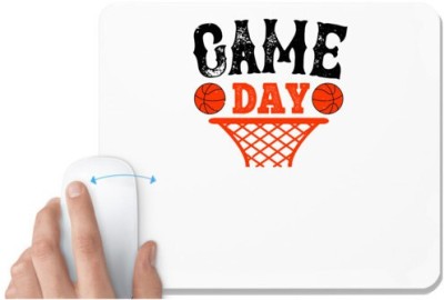 UDNAG White Mousepad 'Basketball | Game day 2' for Computer / PC / Laptop [230 x 200 x 5mm] Mousepad(White)