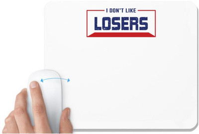 UDNAG White Mousepad 'Losers | Donalt Trump' for Computer / PC / Laptop [230 x 200 x 5mm] Non Slip Base Mousepad(White)