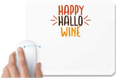 UDNAG White Mousepad 'Halloween | happy hallo ween' for Computer / PC / Laptop [230 x 200 x 5mm] Mousepad(White)