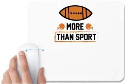 UDNAG White Mousepad 'Football | More Than copy' for Computer / PC / Laptop [230 x 200 x 5mm] Mousepad(White)