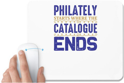 UDNAG White Mousepad 'Stamp collector | Philately' for Computer / PC / Laptop [230 x 200 x 5mm] Mousepad(White)