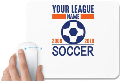 UDNAG White Mousepad 'Football | Your league' for Computer / PC / Laptop [230 x 200 x 5mm] Non Slip Base Mousepad(White)