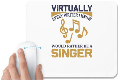 UDNAG White Mousepad 'Music | Virtually' for Computer / PC / Laptop [230 x 200 x 5mm] Mousepad(White)