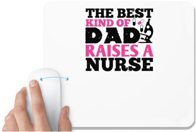 UDNAG White Mousepad 'Nurse | the best kind of raises a nurse' for Computer / PC / Laptop [230 x 200 x 5mm] Non Slip Base Mousepad(White)