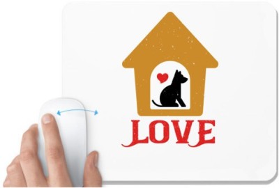 UDNAG White Mousepad 'Dog | love copy 3' for Computer / PC / Laptop [230 x 200 x 5mm] Mousepad(White)