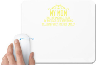 UDNAG White Mousepad 'Mother | Whatever else is unsure in this stinking' for Computer / PC / Laptop [230 x 200 x 5mm] Non Slip Base Mousepad(White)