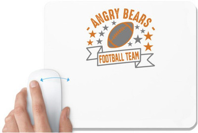 UDNAG White Mousepad 'Football | Angry Bears' for Computer / PC / Laptop [230 x 200 x 5mm] Mousepad(White)
