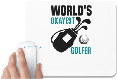 UDNAG White Mousepad 'Golf | World's' for Computer / PC / Laptop [230 x 200 x 5mm] Mousepad(White)