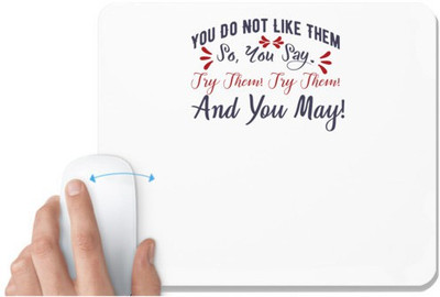 UDNAG White Mousepad 'You do not like them | Dr. Seuss' for Computer / PC / Laptop [230 x 200 x 5mm] Mousepad(White)