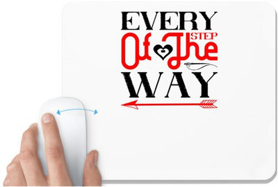 UDNAG White Mousepad 'Couple | every step of the way' for Computer / PC / Laptop [230 x 200 x 5mm] Mousepad(White)