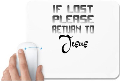 UDNAG White Mousepad 'if lost please' for Computer / PC / Laptop [230 x 200 x 5mm] Mousepad(White)
