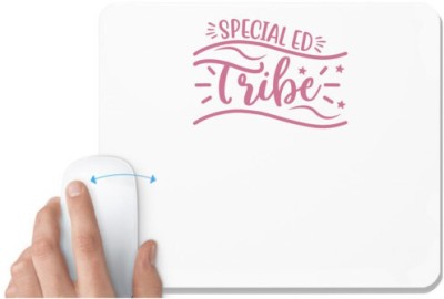 UDNAG White Mousepad 'Teacher Student | Special ed tribe' for Computer / PC / Laptop [230 x 200 x 5mm] Mousepad(White)