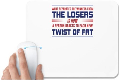 UDNAG White Mousepad 'The loser twist of fat | Donalt Trump' for Computer / PC / Laptop [230 x 200 x 5mm] Mousepad(White)