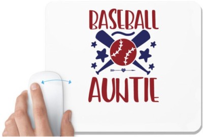 UDNAG White Mousepad 'Baseball | Baseball auntie' for Computer / PC / Laptop [230 x 200 x 5mm] Mousepad(White)