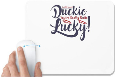 UDNAG White Mousepad 'Ducky lucky | Dr. Seuss' for Computer / PC / Laptop [230 x 200 x 5mm] Mousepad(White)
