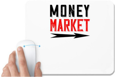 UDNAG White Mousepad 'Couple | money market' for Computer / PC / Laptop [230 x 200 x 5mm] Non Slip Base Mousepad(White)