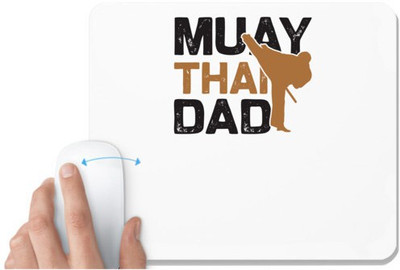 UDNAG White Mousepad 'Martial Art | Muay' for Computer / PC / Laptop [230 x 200 x 5mm] Mousepad(White)