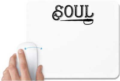 UDNAG White Mousepad 'Soul | soul' for Computer / PC / Laptop [230 x 200 x 5mm] Non Slip Base Mousepad(White)