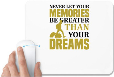 UDNAG White Mousepad 'Travelling | Never copy' for Computer / PC / Laptop [230 x 200 x 5mm] Non Slip Base Mousepad(White)