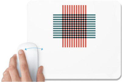 UDNAG White Mousepad 'Orange blue | Drawing' for Computer / PC / Laptop [230 x 200 x 5mm] Mousepad(White)