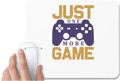 UDNAG White Mousepad 'Gaming | just one' for Computer / PC / Laptop [230 x 200 x 5mm] Non Slip Base Mousepad(White)