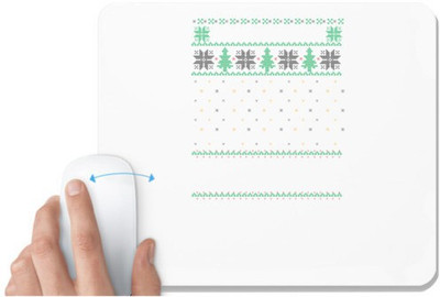 UDNAG White Mousepad '| Template 44' for Computer / PC / Laptop [230 x 200 x 5mm] Non Slip Base Mousepad(White)