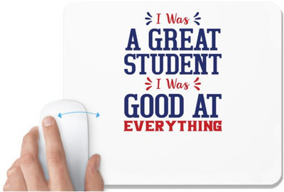 UDNAG White Mousepad 'Student | Donalt Trump' for Computer / PC / Laptop [230 x 200 x 5mm] Non Slip Base Mousepad(White)