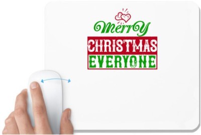 UDNAG White Mousepad 'Christmas | merry christmas everyone' for Computer / PC / Laptop [230 x 200 x 5mm] Mousepad(White)