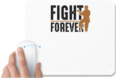 UDNAG White Mousepad 'Martial Art | Fight' for Computer / PC / Laptop [230 x 200 x 5mm] Non Slip Base Mousepad(White)