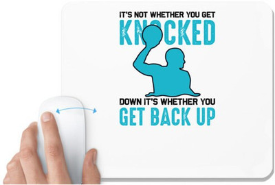 UDNAG White Mousepad 'Bowling | It's not' for Computer / PC / Laptop [230 x 200 x 5mm] Non Slip Base Mousepad(White)