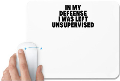 UDNAG White Mousepad 'Golf | in my defense i was left' for Computer / PC / Laptop [230 x 200 x 5mm] Mousepad(White)